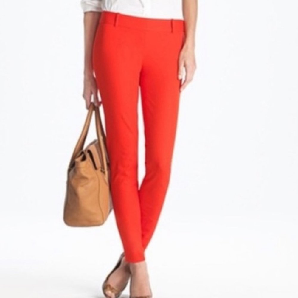 J Crew Vibrant Flame Minnie Ankle Pants